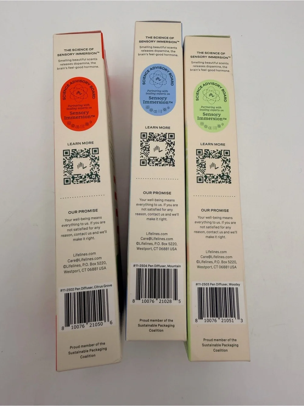 Lifelines 3pk Pen Diffuser Set With Assorted Essential Oil Blends Aromatherapy